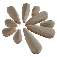 Ceramic Teardrops  Grey