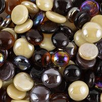 Glasdruppels 16-20mm Karamel Mix