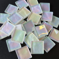 Cristal ondulado iridiscente de 20 mm blanco