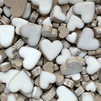 Charms Corazones Blancos