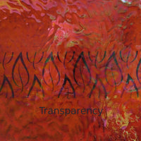 Plaque de Verre Ambre Martelé Iridescent