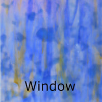 Placa de vidrio azul cielo ámbar jaspeado