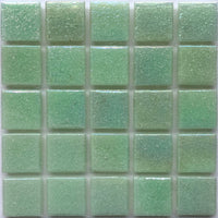 Mosaico de Vidrio Iridiscente 20mm Verde Brote