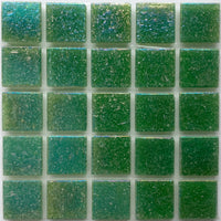 Glasmosaik Irisierend 20mm Üppiges Grün