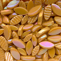 Ottoman Bloemblaadjes Parelmoer Amber