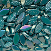 Pétales Ottoman Nacré Cyan Foncé