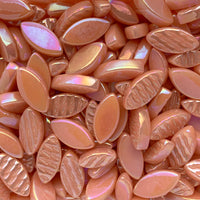 Ottoman Bloemblaadjes Parelmoer Abrikoos