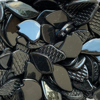 Verre Mosaique - glass mosaic -Glasmosaik-glasmozaïek-Bloemblaadjes Glas Opaalzwart - mosaicshop