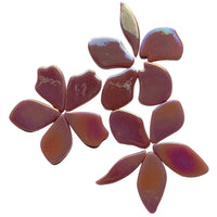 Verre Mosaique - glass mosaic -Glasmosaik-glasmozaïek-Bloemblaadjes Glas Parelmoer Framboos - mosaicshop