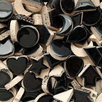 Verre Mosaique - glass mosaic -Glasmosaik-glasmozaïek-Charms Zwart - mosaicshop