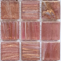 Verre Mosaique - glass mosaic -Glasmosaik-glasmozaïek-Glasmozaiek met Goud Dooradert 20mm Lippenstift - mosaicshop