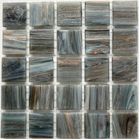 Verre Mosaique - glass mosaic -Glasmosaik-glasmozaïek-Glasmozaiek met Goud Dooradert 20mm Nachtnevel - mosaicshop