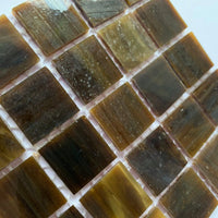 Verre Mosaique - glass mosaic -Glasmosaik-glasmozaïek-Glasmozaiek Tiffany Glacier 20mm Eik - mosaicshop