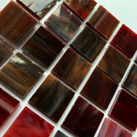 Verre Mosaique - glass mosaic -Glasmosaik-glasmozaïek-Glasmozaiek Tiffany Glacier 20mm Ossebloed - mosaicshop