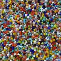 Verre Mosaique - glass mosaic -Glasmosaik-glasmozaïek-Millefiori Kleurmix 4/5 doorzichtig - mosaicshop