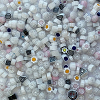 Verre Mosaique - glass mosaic -Glasmosaik-glasmozaïek-Millefiori-Witmix - mosaicshop