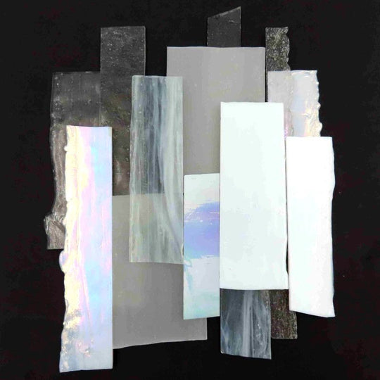 Glasscherben XL Weiß