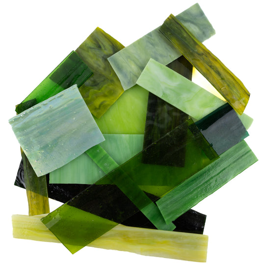 Fragmentos de Vidrio Mezcla XL Verde