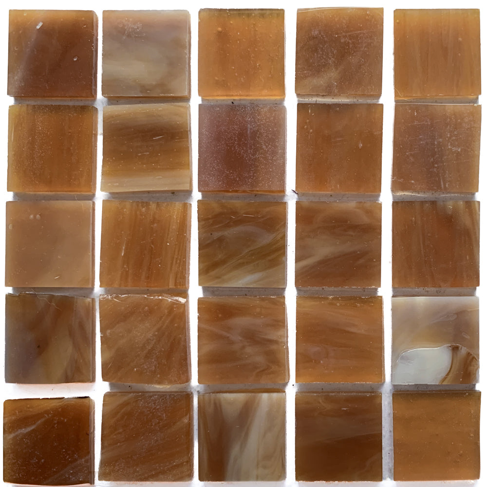 Mosaico de Vidrio Tiffany Glacier 20mm Caramelo de Mantequilla