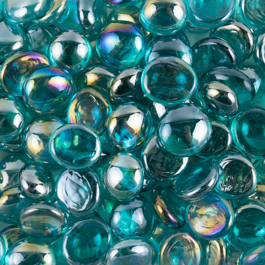 Gemas de Vidrio 16-20mm Cian Diamante 