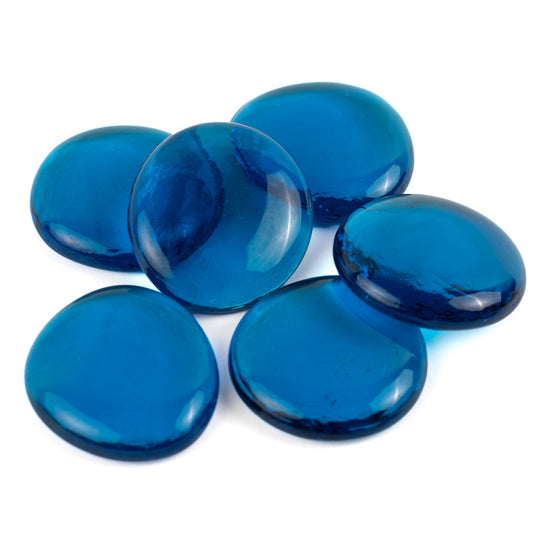Gemas de Vidrio XL 30-36mm Turquesa Cristal