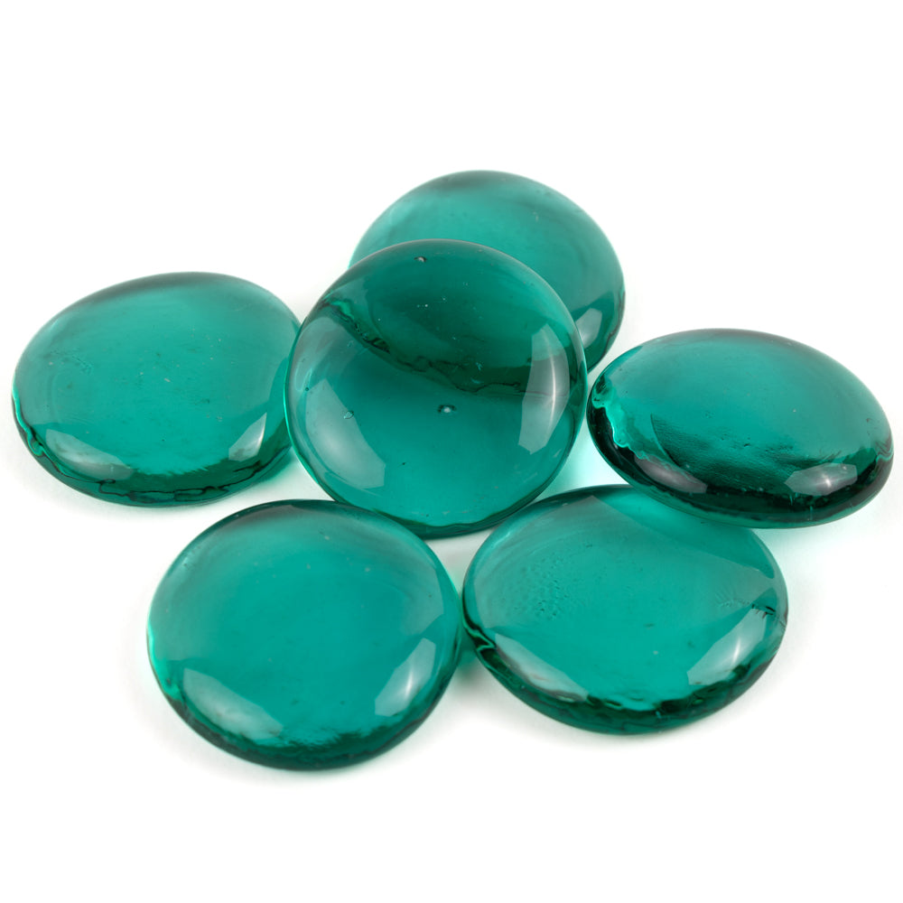 Gemas de Vidrio XL 30-36mm  Cian Cristal