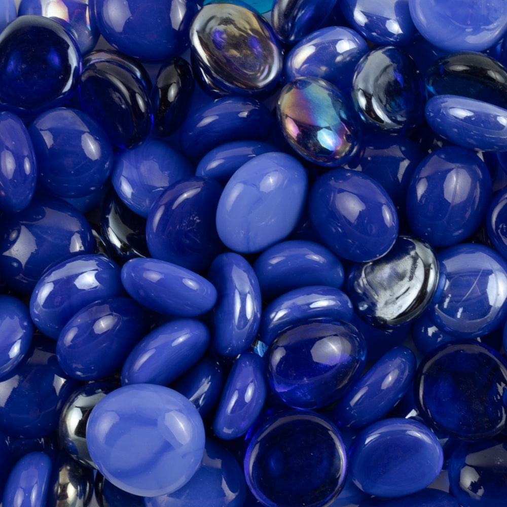 Billes de Verre  16-20 mm Bleu Mix