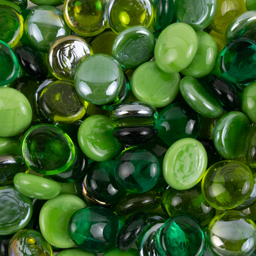 Gemas de Vidrio 16-20mm  Verde Mix