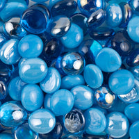 Glasdruppels  16-20mm Turkoois Mix