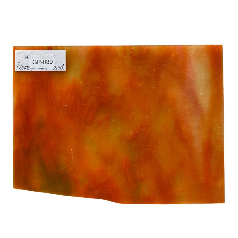 Glasplaat  Flamingo Amber (kleine beschadiging)