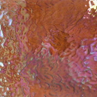 Plaque de Verre Ambre Martelé Iridescent