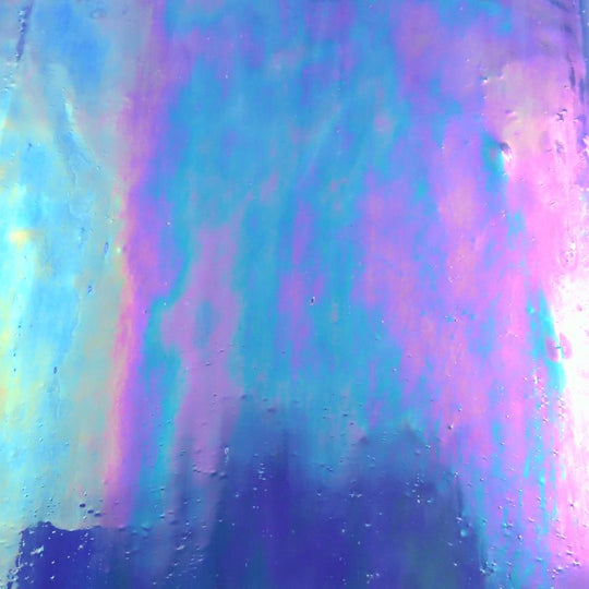 Plaque de Verre Bleu Intense Iridescent