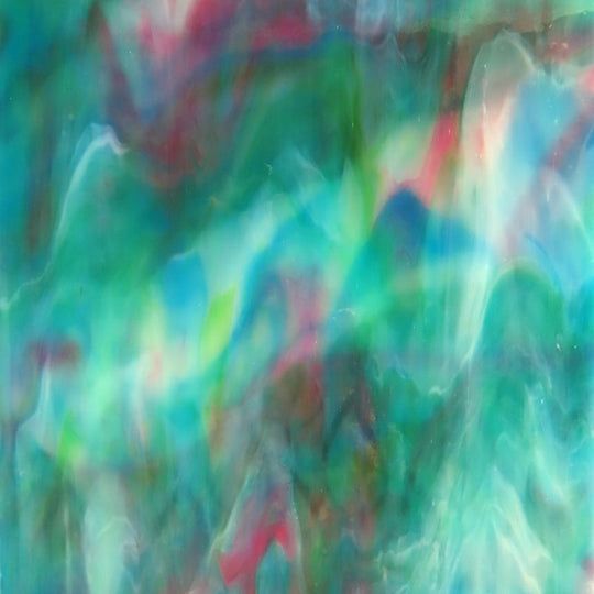 Glasplatte Türkis Grün Blau Flieder Gewellt