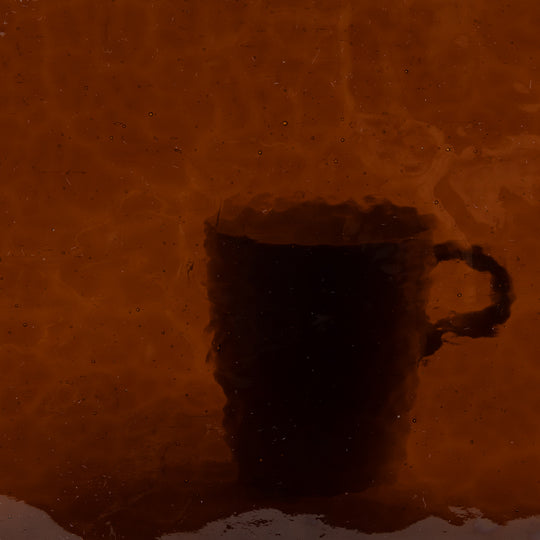 Glass Plate Brown Hammered