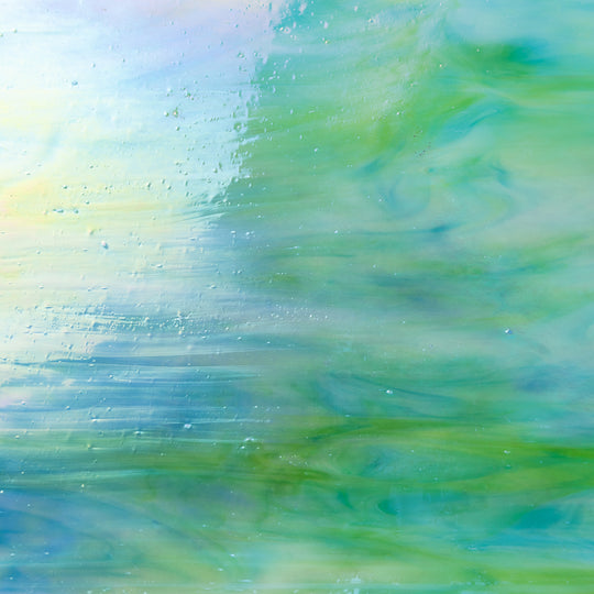 Glass Plate Teal Marble Iridised