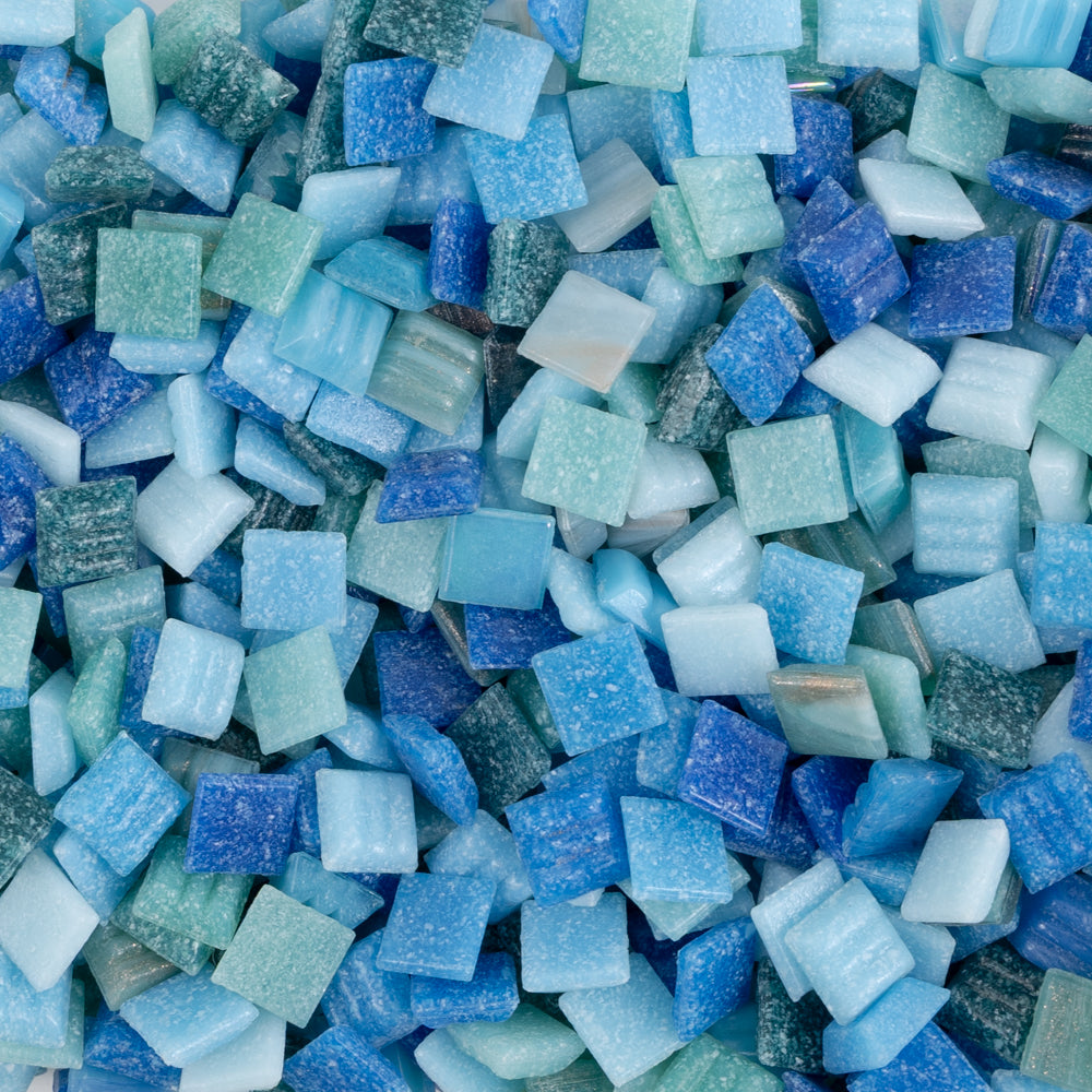 Glass Mosaic Water Mix 10mm