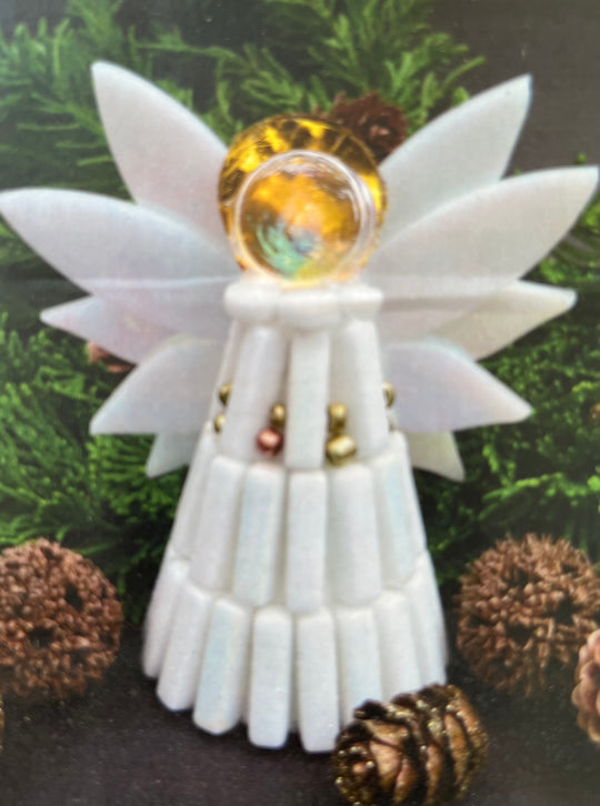 Ángel de Navidad Blanco (3 piezas)