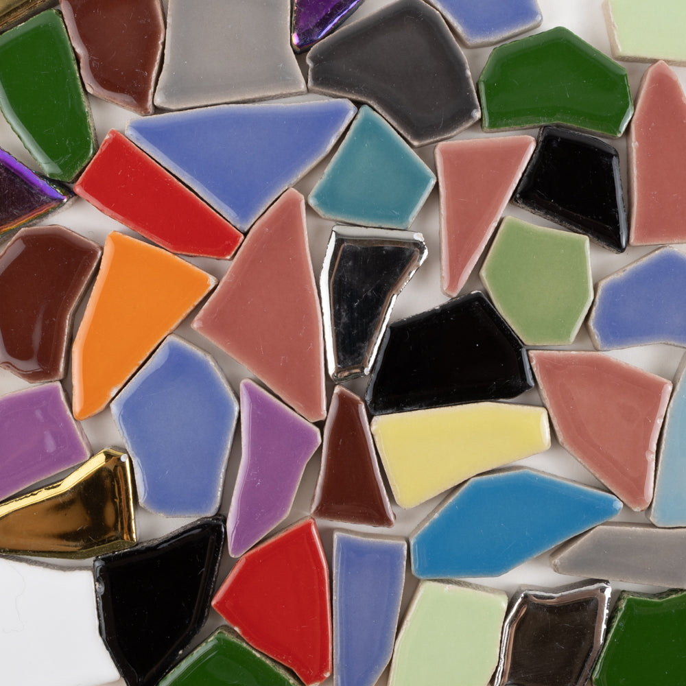 Keramik Mosaik Puzzle  Weiß