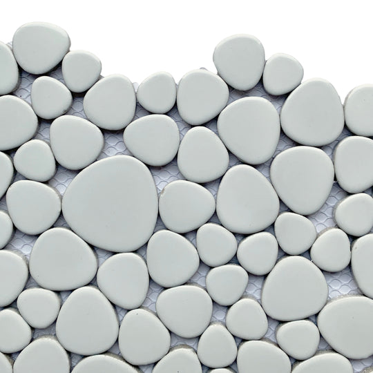 Kieselmosaik  Weiß