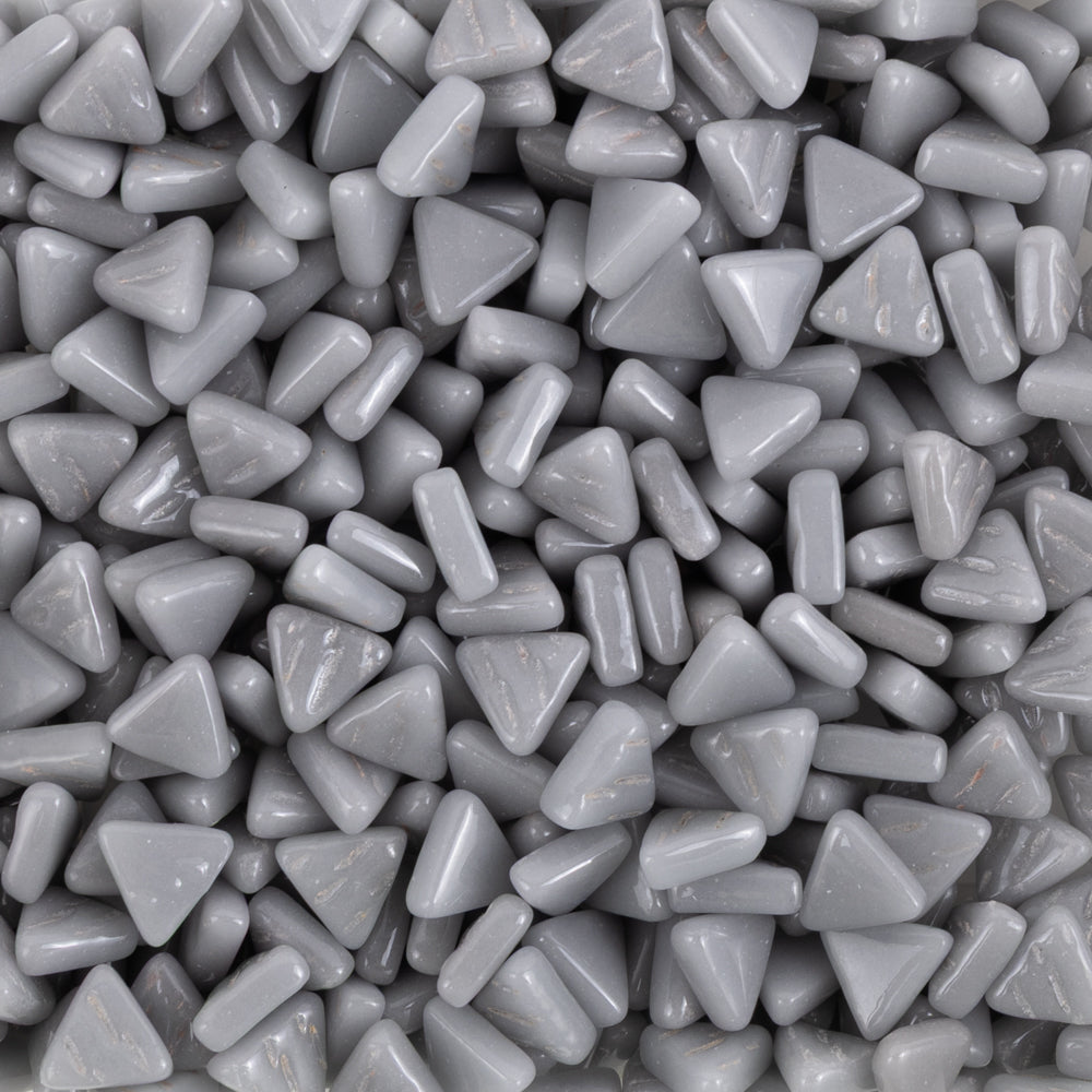 Mini Glass Mosaic Triangle Grey Mist
