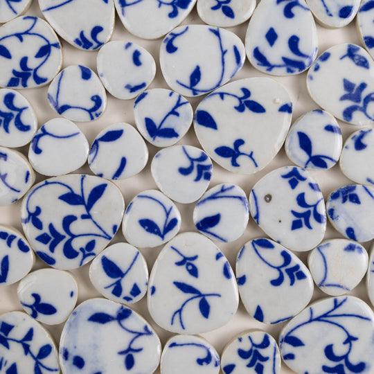 Galets Japonais spirale bleue (en vrac)