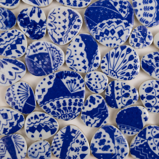  Guijarros Azul Encaje (sueltos)