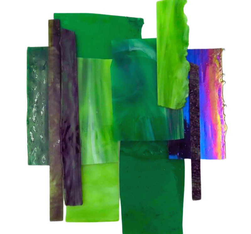 Fragmentos de Vidrio Mezcla XL Verde