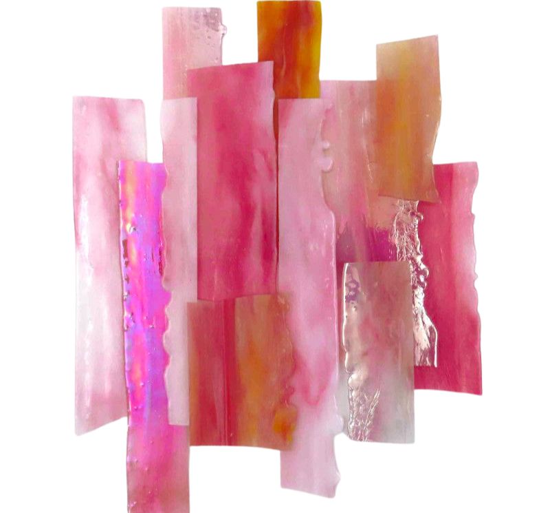 Fragmentos de Vidrio Mezcla XL Rosa