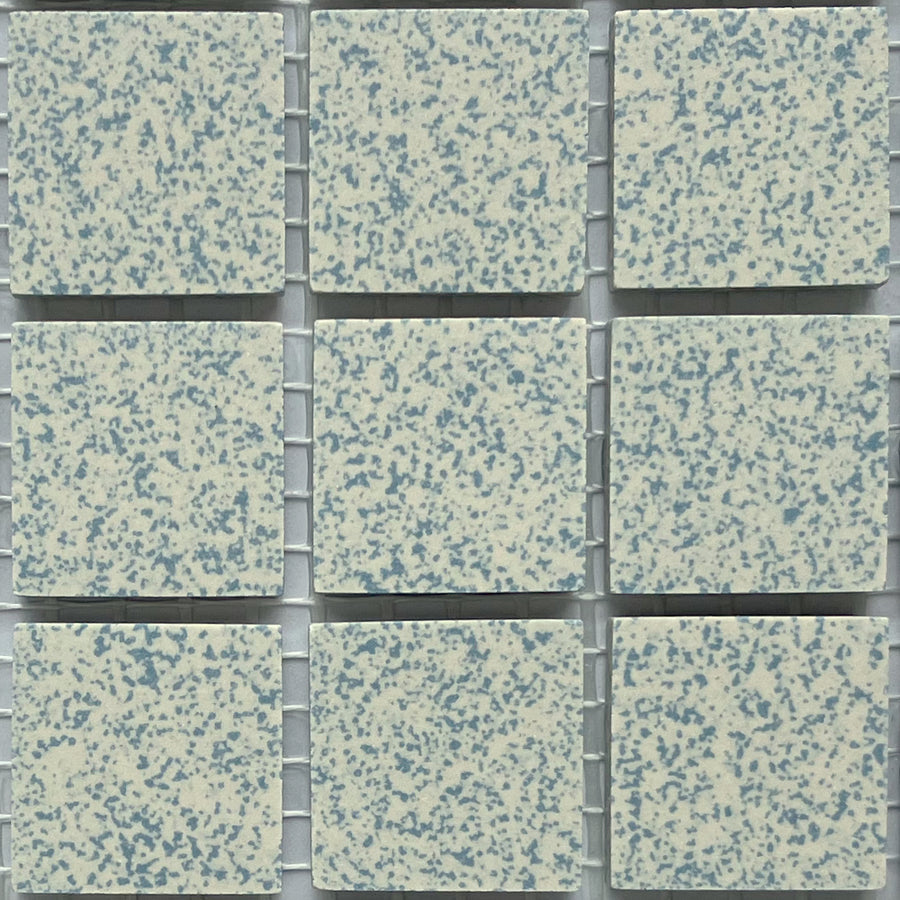 Winckelmans Bleu 208 Mouchetés – matte mozaïektegels van 20x20 mm op gaas