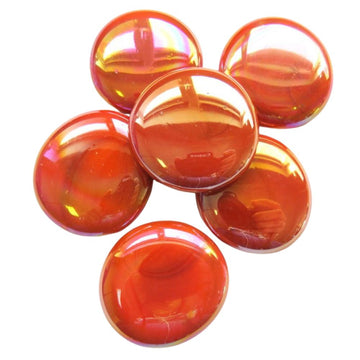 Glasdruppels XL  30-36mm Opaaloranje