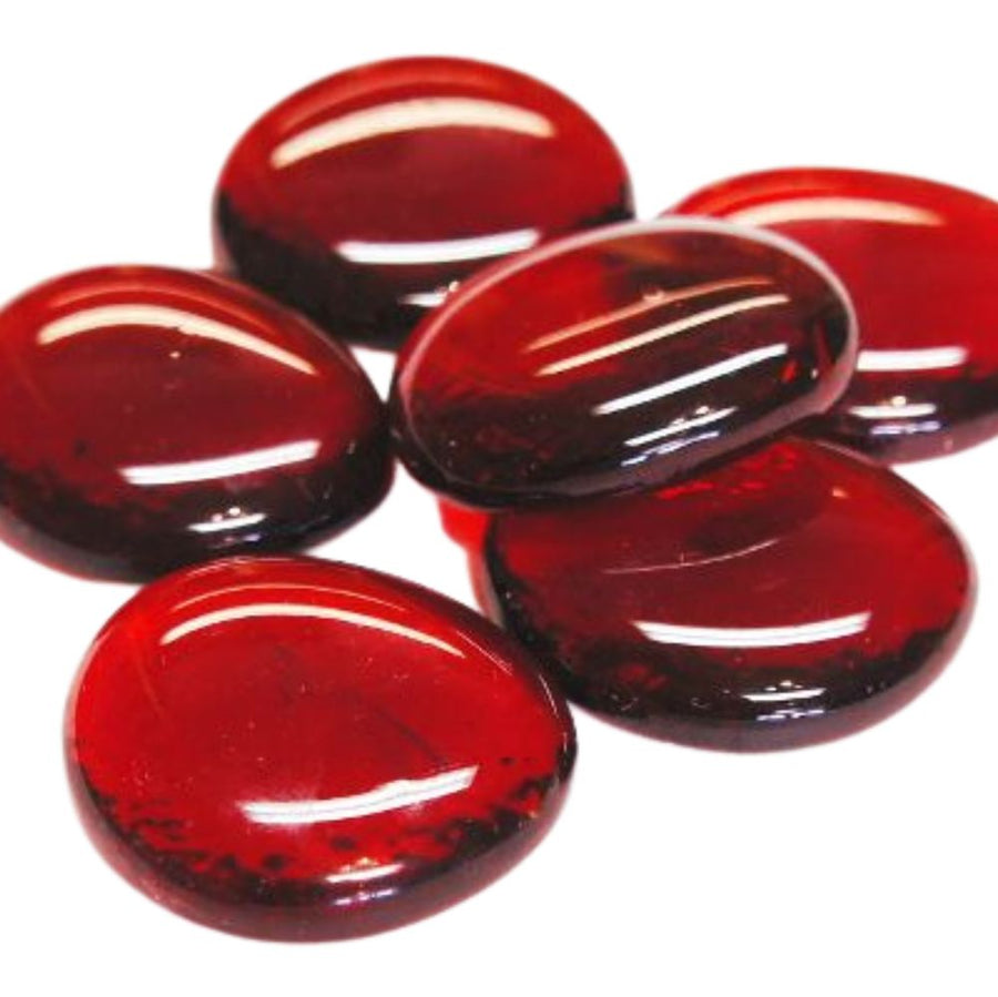 Gemas de Vidrio XL 30-36mm Rojo Cristal