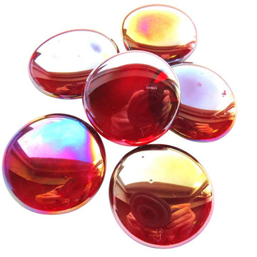 Glasdruppels XL  30-36mm Diamantrood