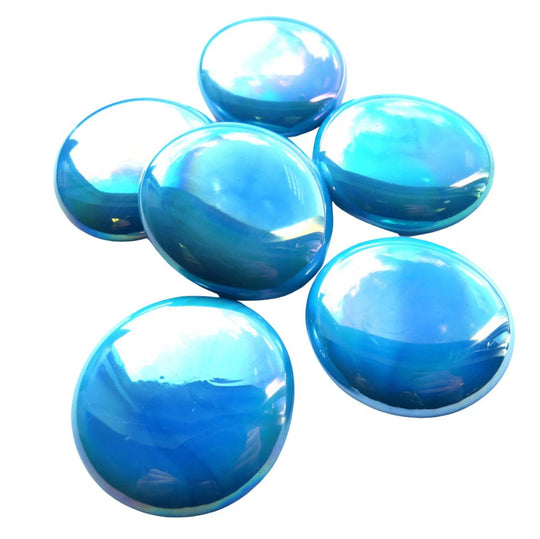 Billes de Verre XL 30-36mm Turquoise Irisée