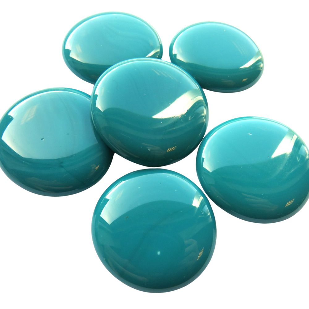 Glasdruppels XL 30-36mm Cyaan